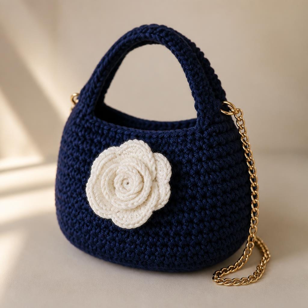 Midnight Rose Handbag